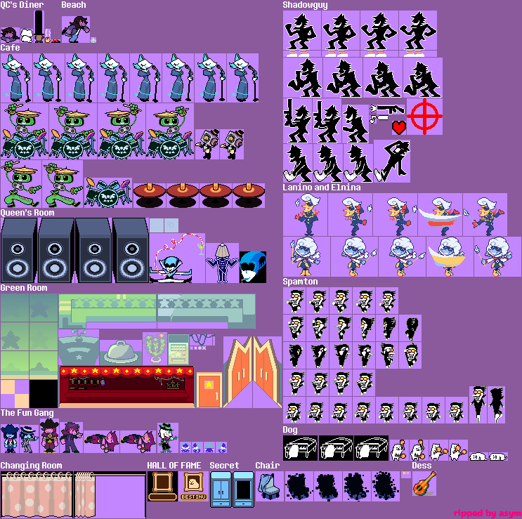 Deltarune - Spamton Sweepstakes Sprites