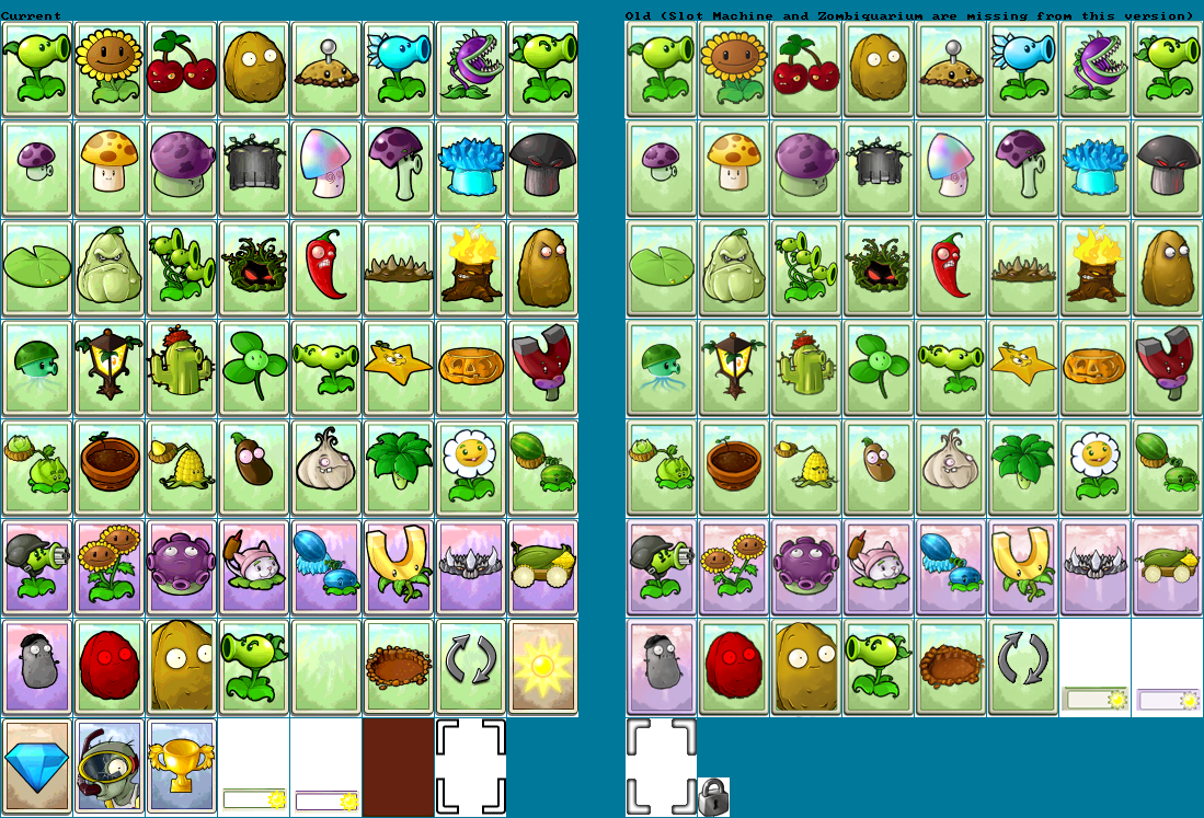Plants vs. Zombies - Seed Packets (Low Resolution)