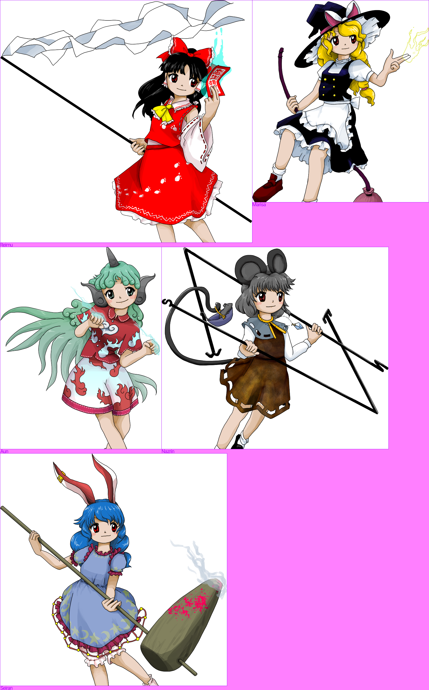 Touhou Juuouen (Unfinished Dream of All Living Ghost) - Portraits (Trial Version)