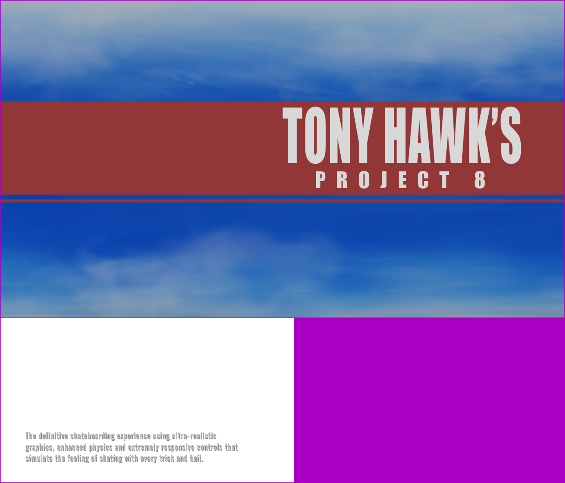 Tony Hawk's Project 8 - PlayStation 3 Banner