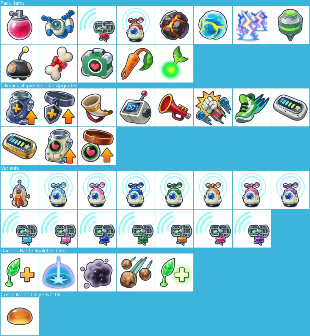 Pikmin 4 - Gear + Item Icons - Pack