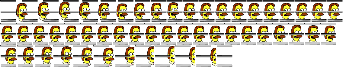 The Spriters Resource Full Sheet View The Simpsons: Home