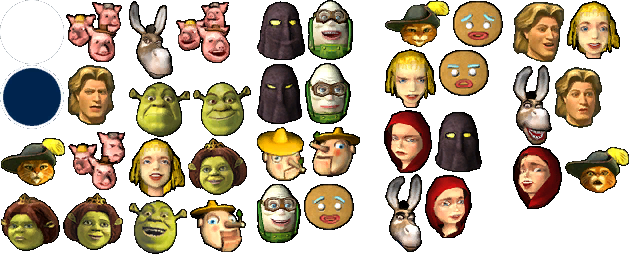 Shrek Smash n' Crash Racing - Character Icons