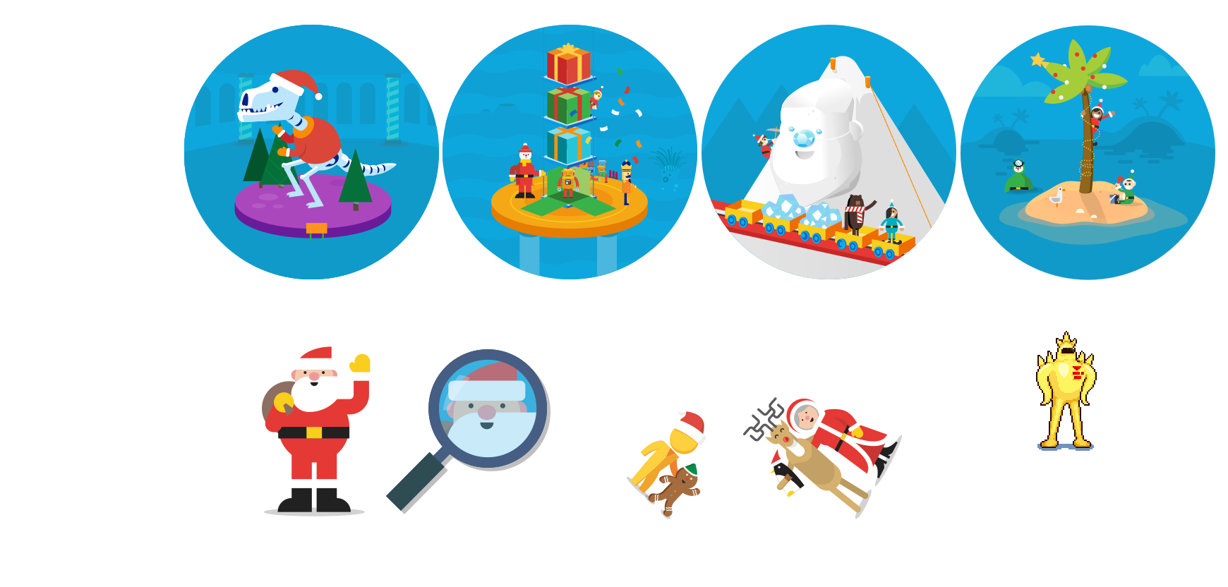 Browser Games - Google Santa Tracker - Game Select (Mobile Version