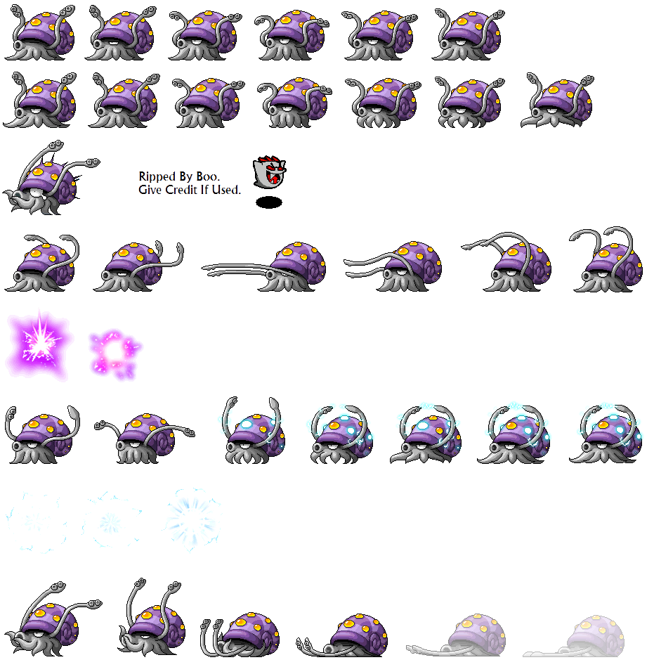 The Spriters Resource - Full Sheet View - MapleStory - Risell Squid