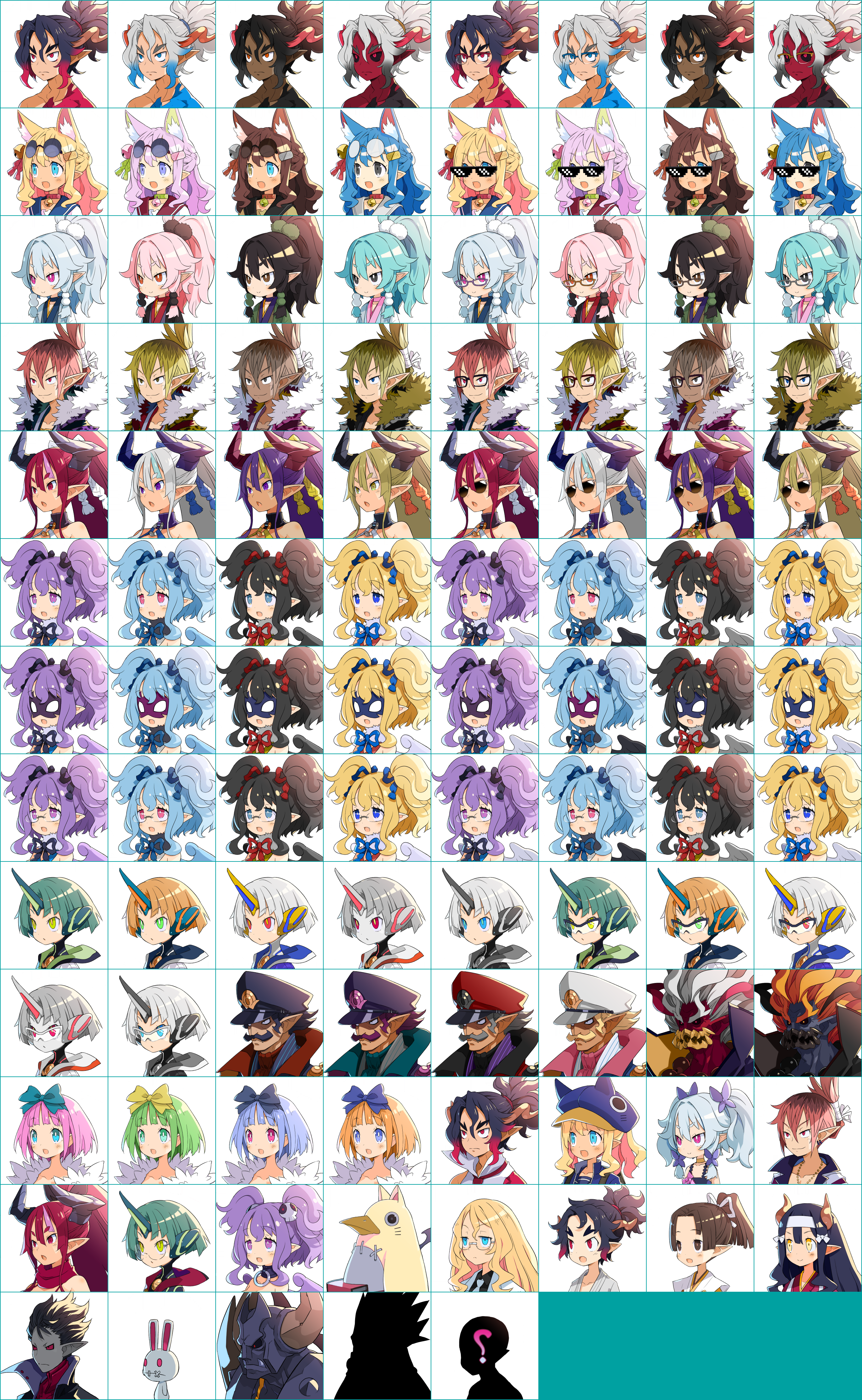 Disgaea 7: Vows of the Virtueless - Character Icons (Unique)