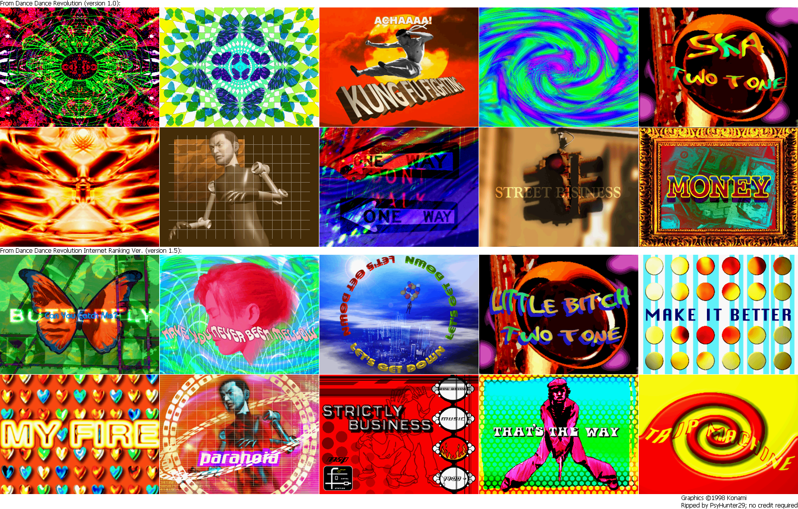 Dance Dance Revolution - Backgrounds