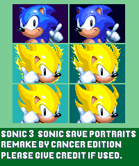 Sonic the Hedgehog Customs - Sonic 3 Save Portraits