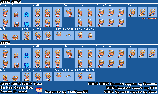 Toad (SMB2 SNES-Style, Expanded)