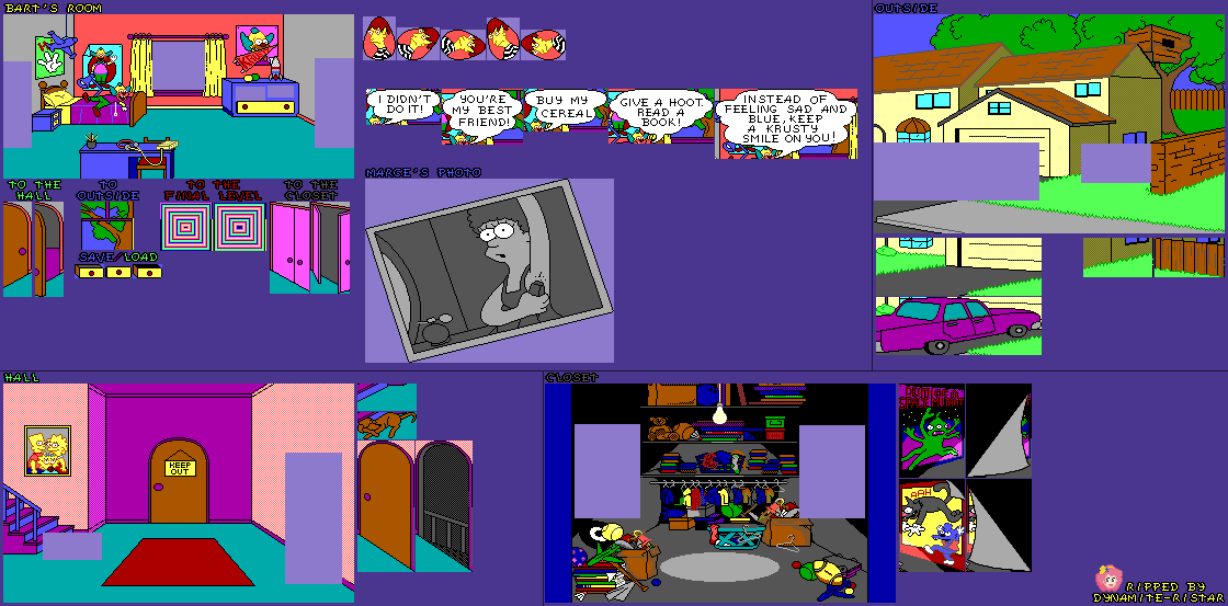 Bart Simpson's House of Weirdness (DOS) - Hubs