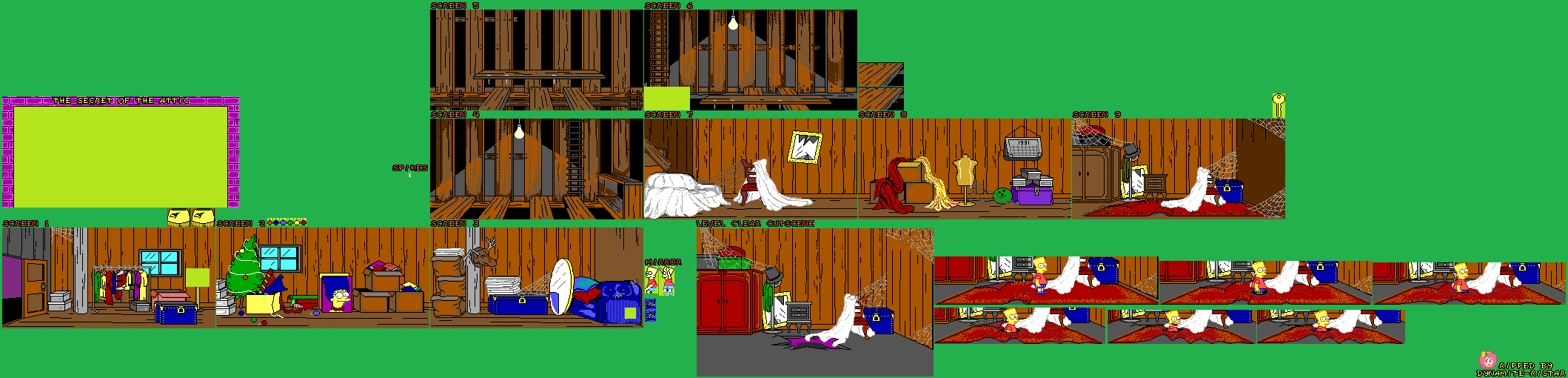 Bart Simpson's House of Weirdness (DOS) - The Secret of the Attic