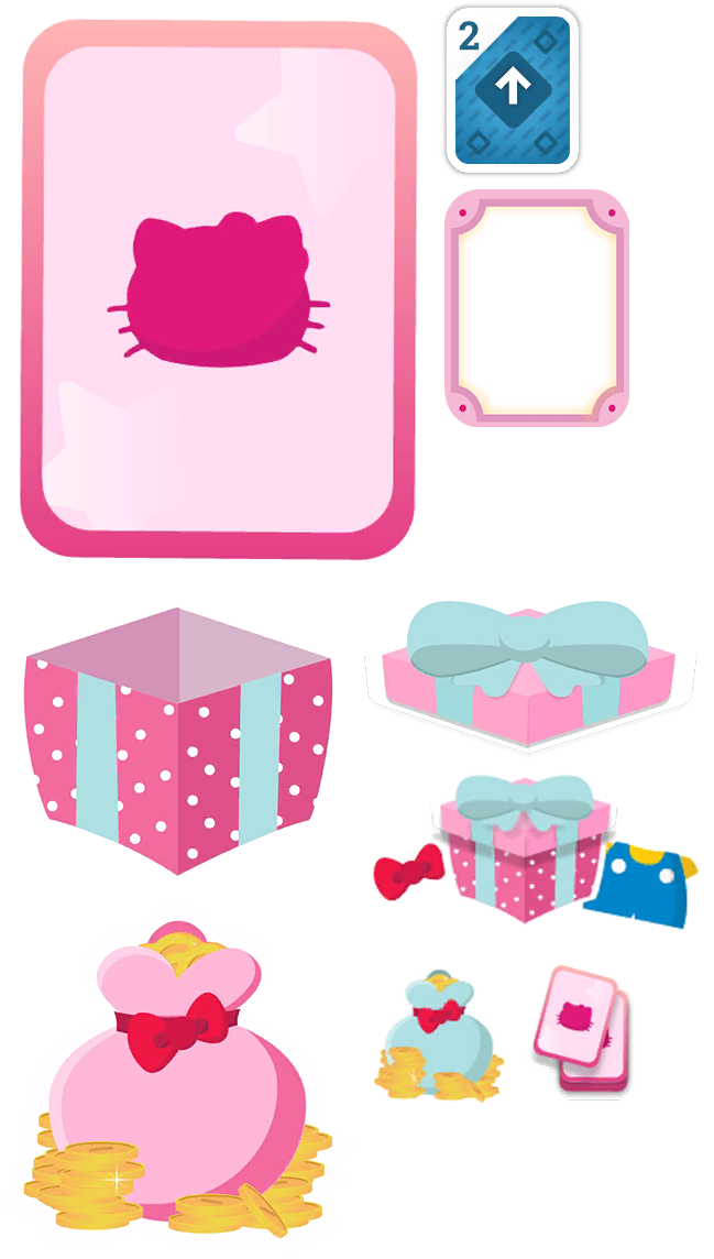 Hello Kitty and Friends Happiness Parade - Reward, Goal, and Card Icons