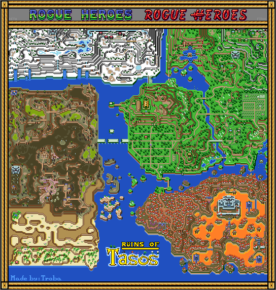 Rogue Heroes: Ruins of Tasos - Rogue Heroes Map (ALttP style)