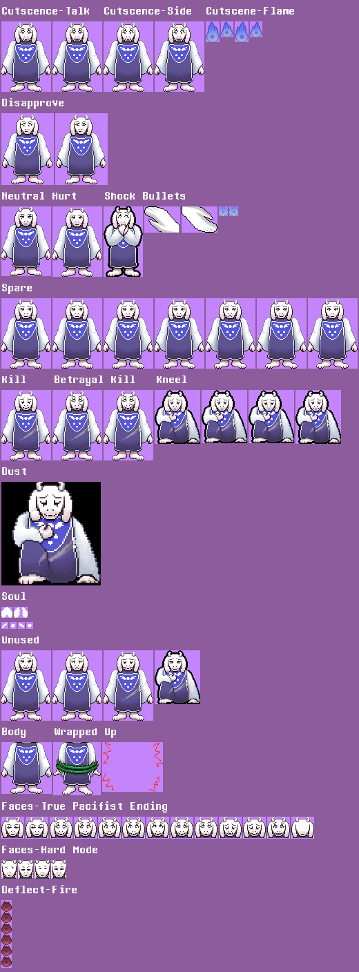 The Spriters Resource - Full Sheet View - Undertale Customs - Toriel ...