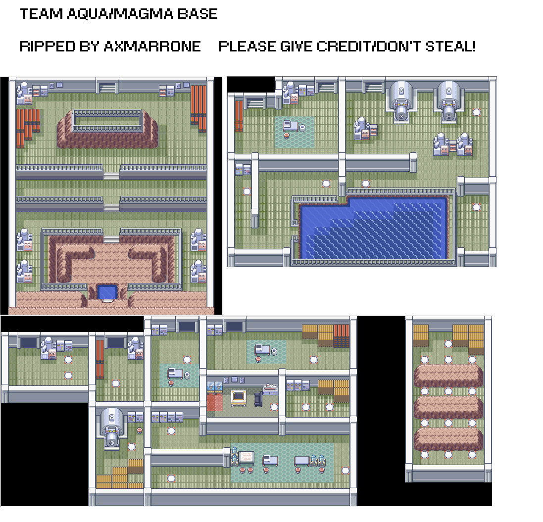 Game Boy Advance - Pokémon Ruby / Sapphire - Team Magma / Aqua Base ...