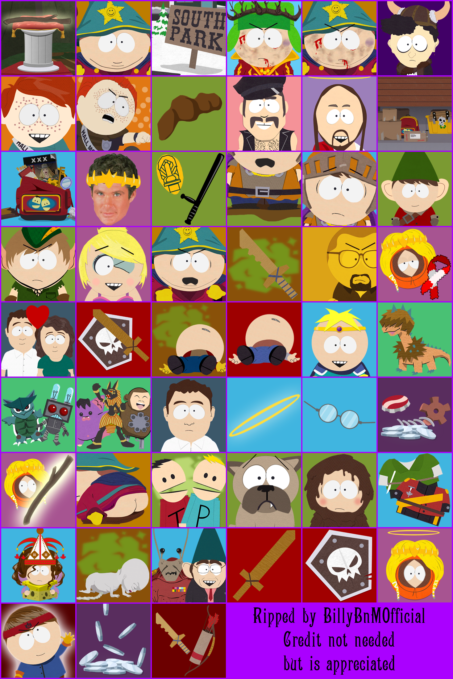 South Park: The Stick of Truth - Trophy Icons