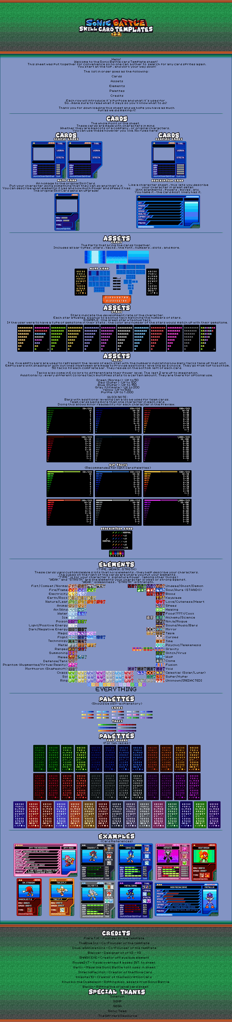 Sonic Battle Skill Cards (Expanded)