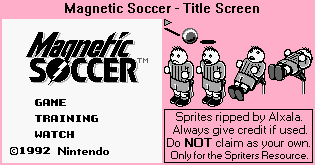 Magnetic Soccer - Title Screen