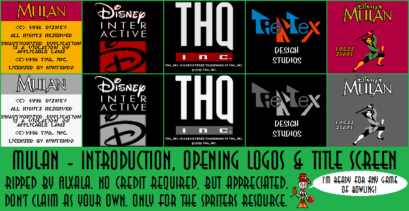 Mulan - Introduction, Opening Logos & Title Screen
