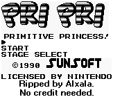 Pri Pri: Primitive Princess! (JPN) - Title Screen Elements