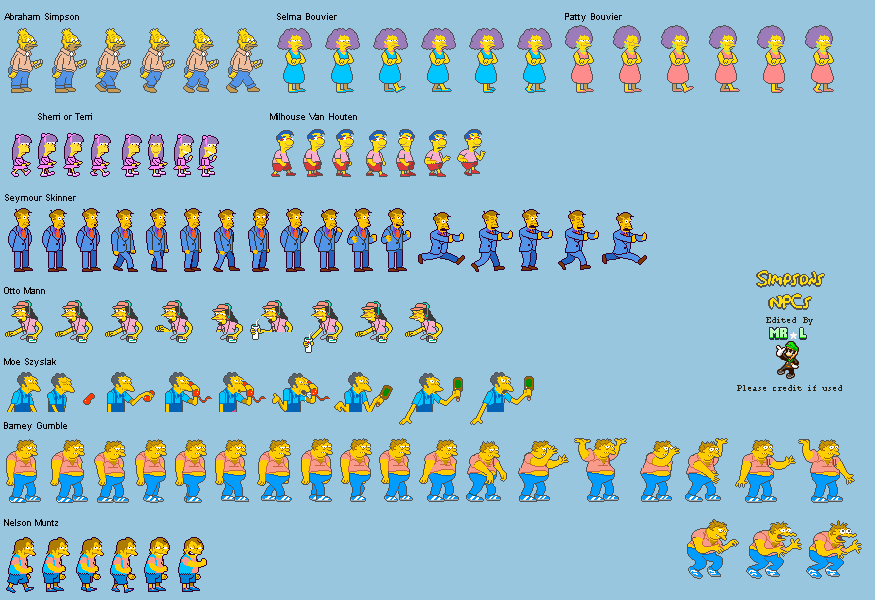 The Simpsons Customs - Simpsons Arcade NPCs (Show Accurate)