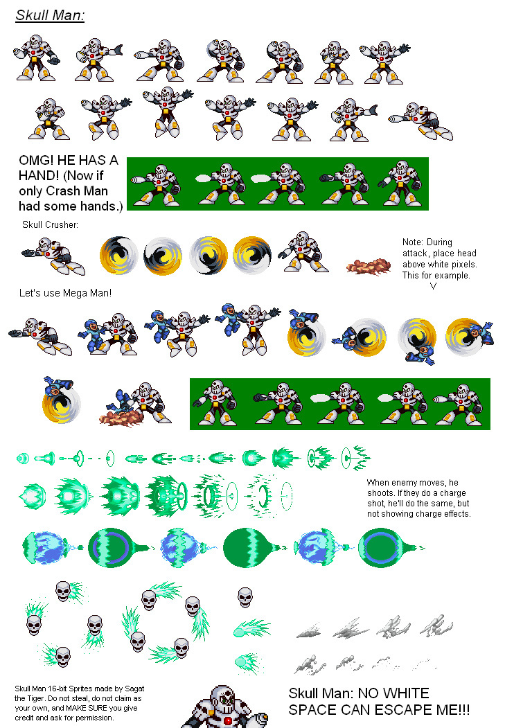 Mega Man Customs - Skull Man (Power Fighters-Style)