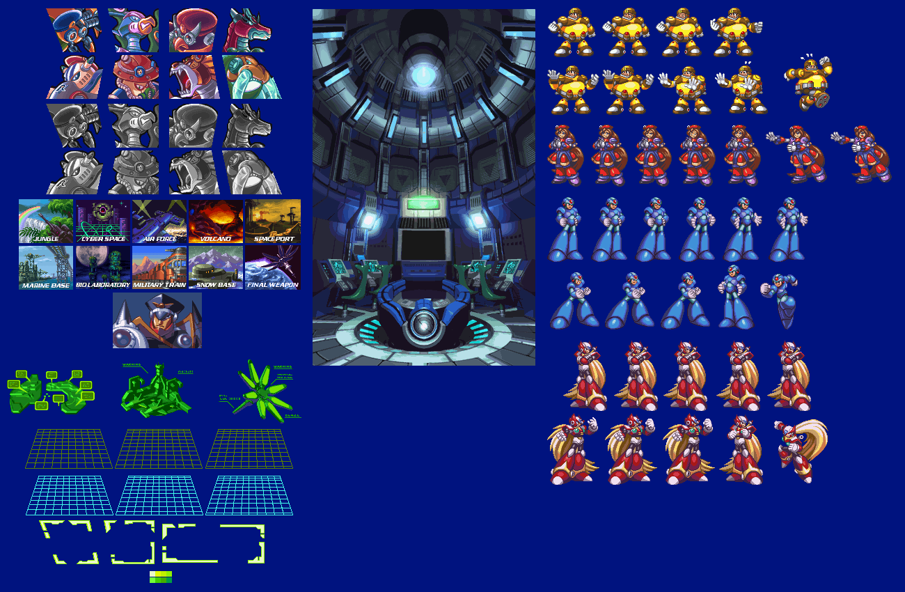 Mega Man X4 - Stage Select