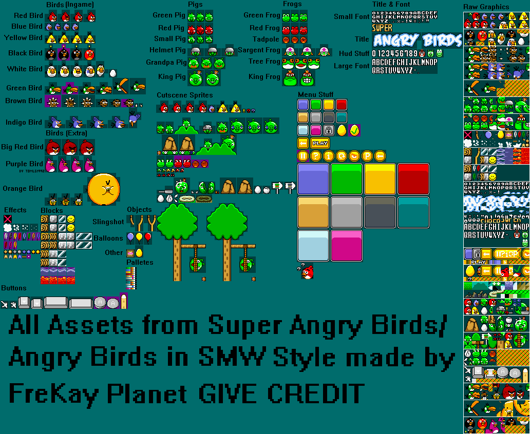 Angry Birds Customs - Characters & Objects (SMW-Style)