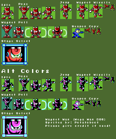 Mega Man Customs - Magnet Man (DOS-Style)