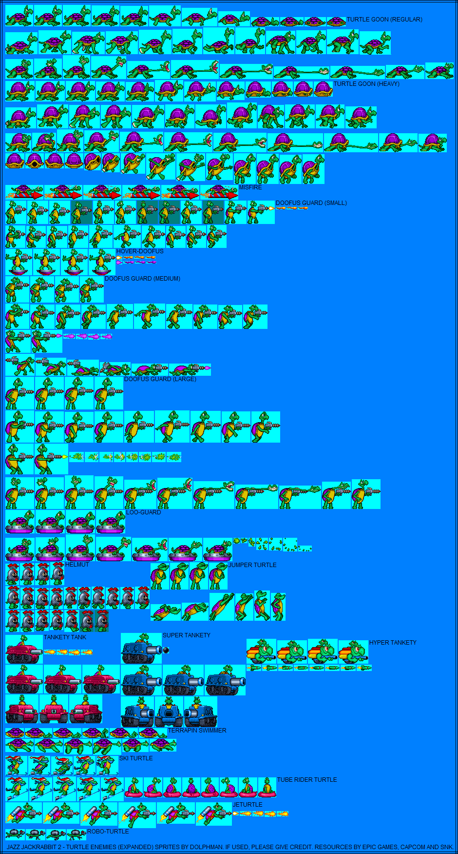 Turtle Enemies (JJ2 - Expanded)