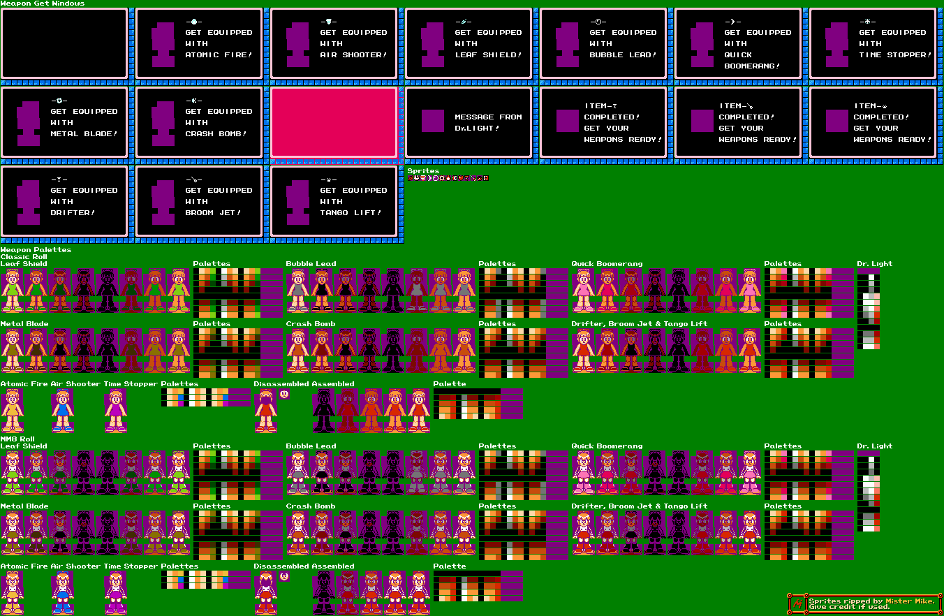 NES - Roll-chan 2 (Hack) - Menus (Old) - The Spriters Resource