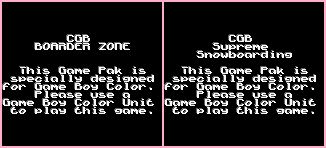 Game Boy Error Messages