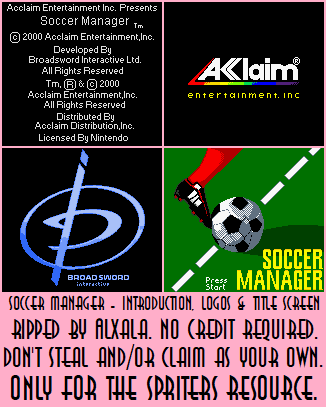 Soccer Manager - Introduction, Logos & Title Screen