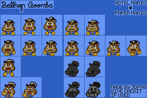 Bellhop Goomba (Paper Mario-Style)