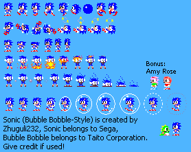 Sonic (Bubble Bobble-Style)