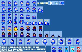 Mega Man (Bubble Bobble-Style)