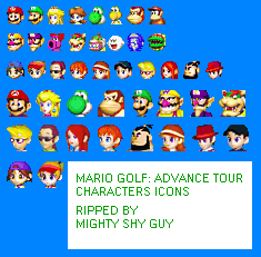 Mario Golf: Advance Tour - Characters Icons