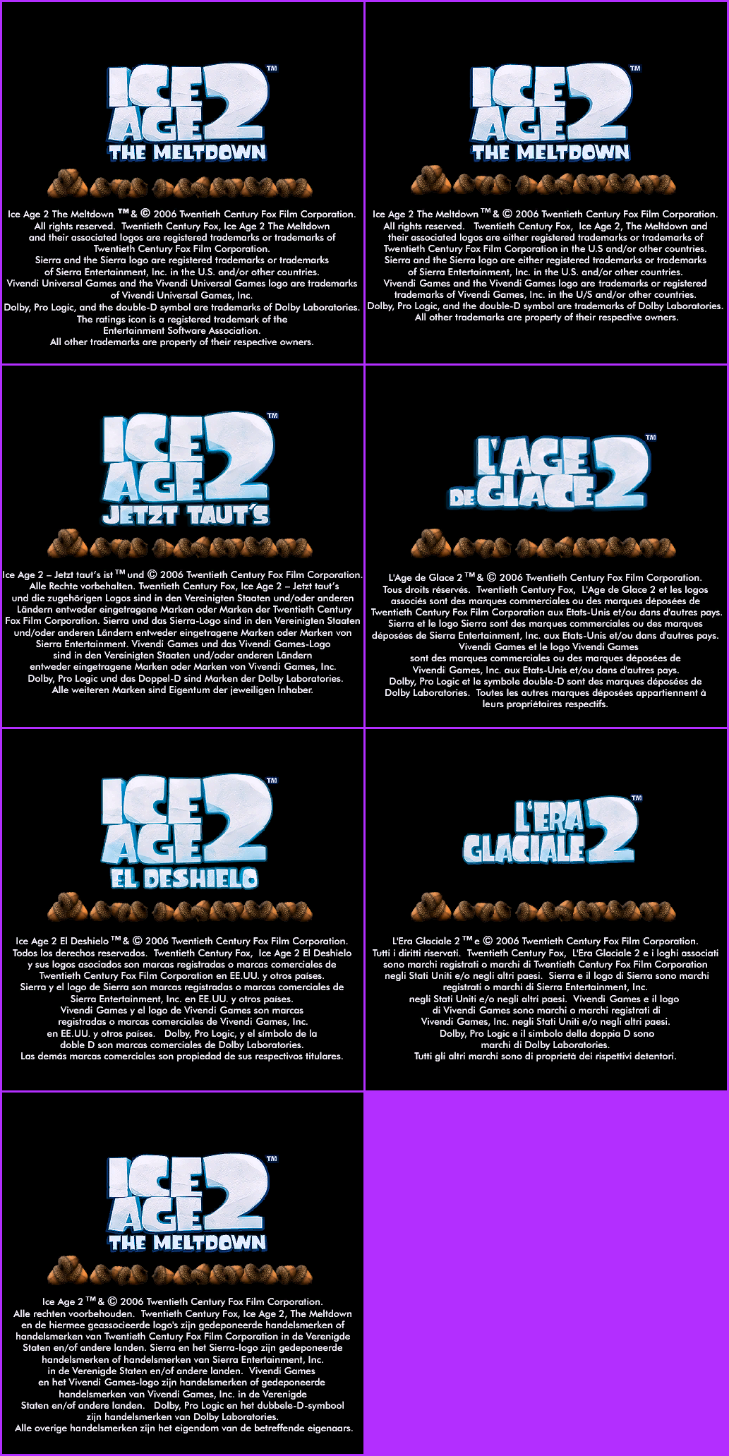 Ice Age 2: The Meltdown - Copyright Screen