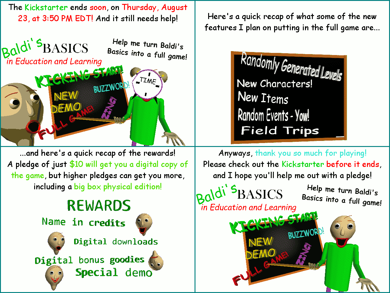 PC / Computer - Baldi's Basics Field Trip (Demo) - End Cards - The ...