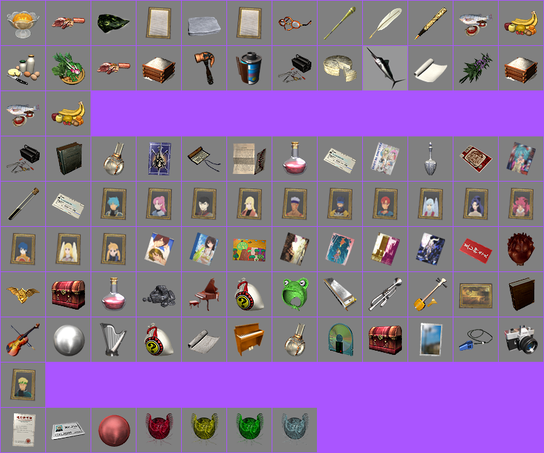 Materials, Keys & Other Items Icons