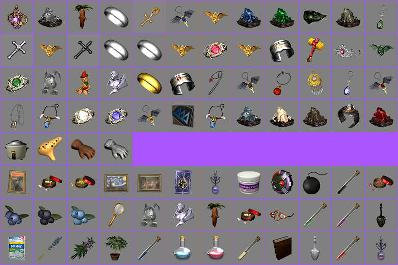 Accessories & Combat Items Icons