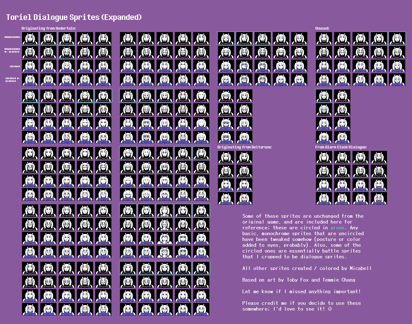 The Spriters Resource - Full Sheet View - Undertale Customs - Toriel ...