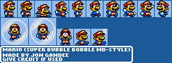 Mario Customs - Mario (Super Bubble Bobble MD-Style)