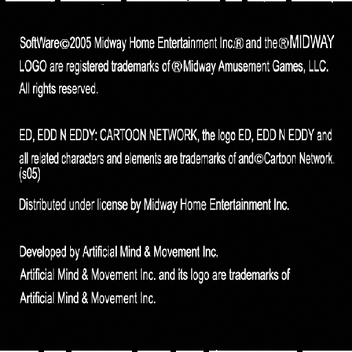 Ed, Edd n Eddy: The Mis-Edventures - Copyright Screen