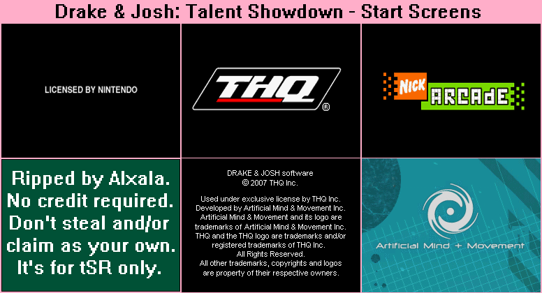 Drake & Josh: Talent Showdown - Start Screens