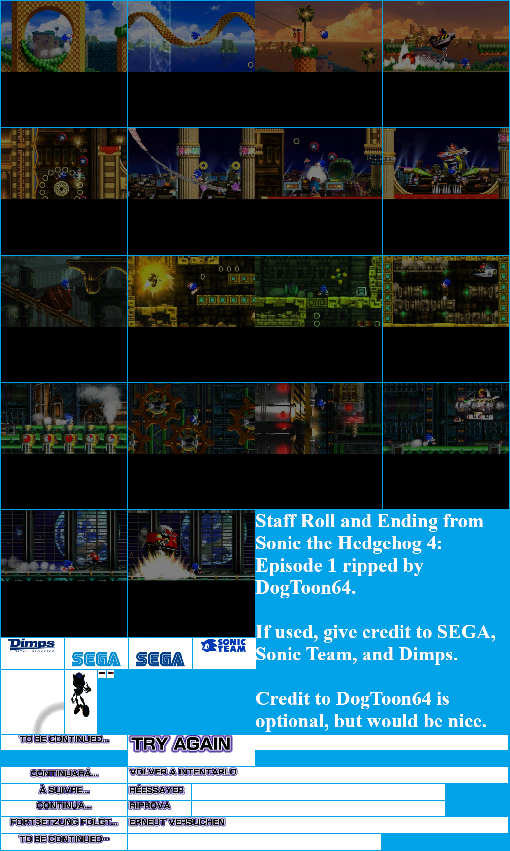 Sonic the Hedgehog 4: Episode I - Staff Roll & Ending