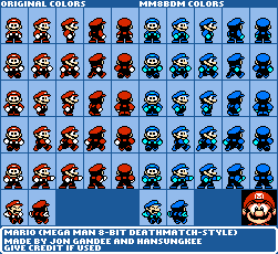 Mario Customs - Mario (Mega Man 8-bit Deathmatch-Style)