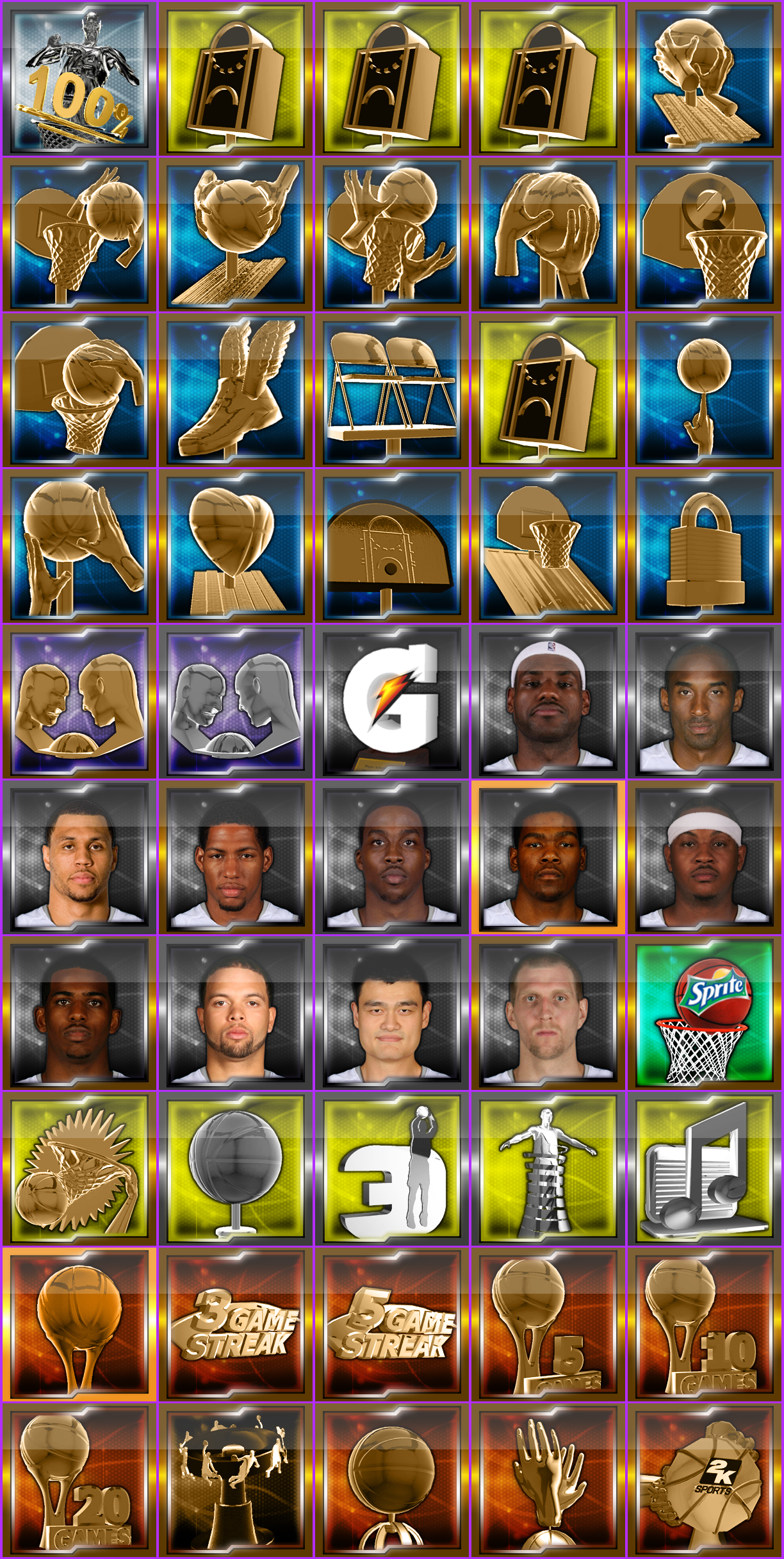 NBA 2K10 - Trophy Icons