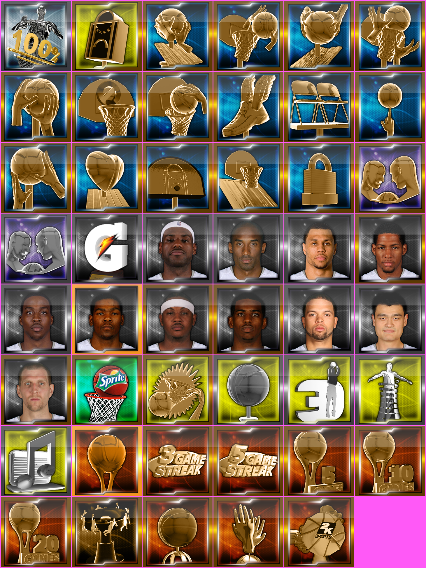 NBA 2K10 - Trophy Icons