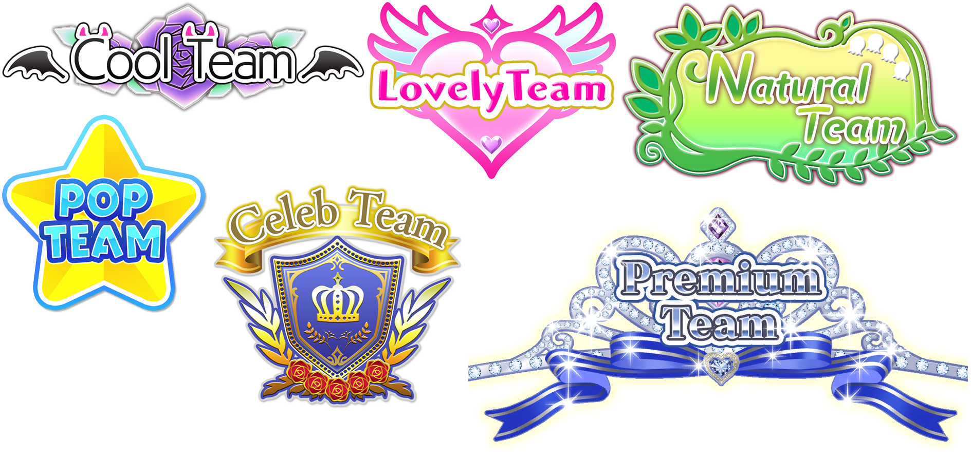 PriPara: All Idol Perfect Stage! (JPN) - Team Logos
